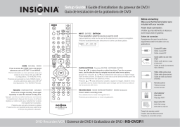 Insignia NS-DVDR1 Progressive-Scan DVD Recorder Guide d'installation rapide