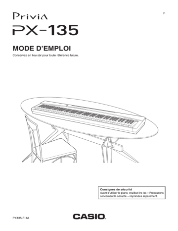 PRIVIA PX-135 | Manual | Casio PX-135 Electronic Musical Instrument Manuel utilisateur | Fixfr