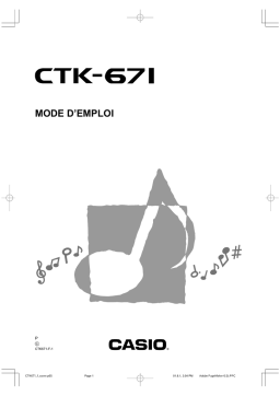 Casio CTK-671 Electronic Musical Instrument Manuel utilisateur