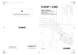 Casio CDP-130 Electronic Musical Instrument Manuel utilisateur