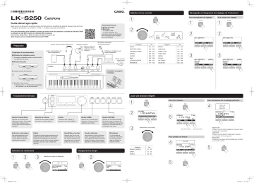 Mode d'emploi | Casio LK-S250 Electronic Musical Instrument Manuel utilisateur | Fixfr