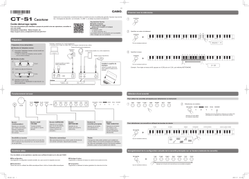 Mode d'emploi | Casio CT-S1 Electronic Musical Instrument Manuel utilisateur | Fixfr