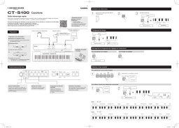 Casio CT-S100 Electronic Musical Instrument Manuel utilisateur