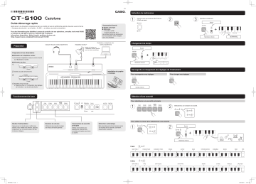 Mode d'emploi | Casio CT-S100 Electronic Musical Instrument Manuel utilisateur | Fixfr