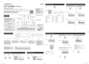 Mode d'emploi | Casio CT-S195 Electronic Musical Instrument Manuel utilisateur | Fixfr