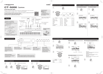 Mode d'emploi | Casio CT-S200 Electronic Musical Instrument Manuel utilisateur | Fixfr