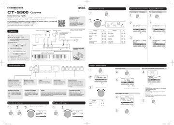 Mode d'emploi | Casio CT-S300 Electronic Musical Instrument Manuel utilisateur | Fixfr