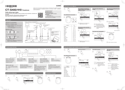 Casio CT-S400 Electronic Musical Instrument Manuel utilisateur