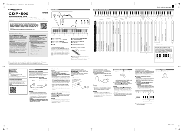 Mode d'emploi | Casio CDP-S90 Electronic Musical Instrument Manuel utilisateur | Fixfr