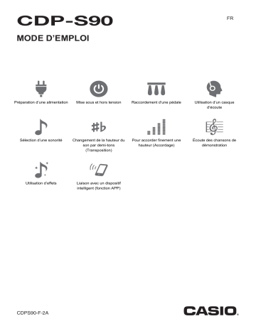Casio CDP-S90 Electronic Musical Instrument Manuel utilisateur | Fixfr