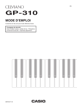 Casio GP-310 Electronic Musical Instrument Manuel utilisateur