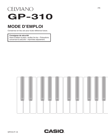 Casio GP-310 Electronic Musical Instrument Manuel utilisateur | Fixfr