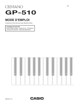 Casio GP-510 Electronic Musical Instrument Manuel utilisateur