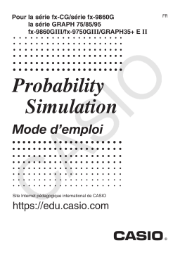 Casio Probabilty Simulation Calculator Mode d'emploi