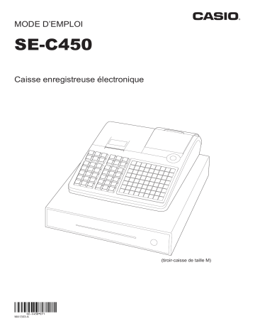 Casio SE-C450 Cash Register Mode d'emploi | Fixfr