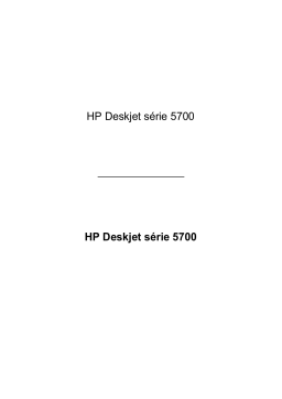 HP Deskjet 5740 Printer series Manuel utilisateur