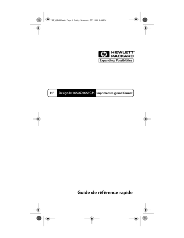 Manuel utilisateur | HP DesignJet 1000 Printer series Guide de démarrage rapide | Fixfr