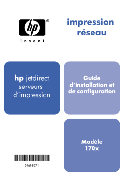 HP Jetdirect 170x External Ethernet Print Server Guide d'installation