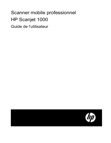 HP ScanJet Professional 1000 Mobile Scanner Manuel utilisateur | Fixfr