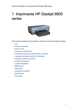 HP Deskjet 6840 Printer series Manuel utilisateur