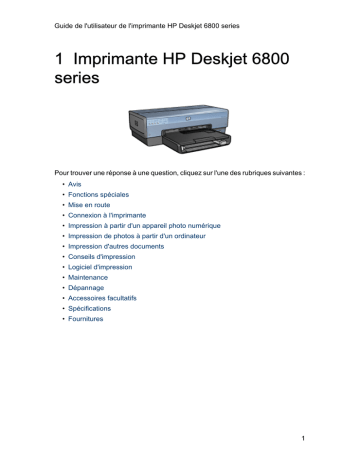 HP Deskjet 6840 Printer series Manuel utilisateur | Fixfr