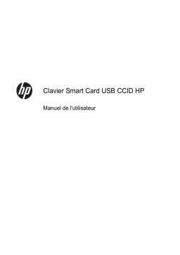 HP USB SmartCard CCID Keyboard Manuel utilisateur