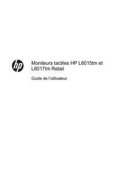 HP L6015tm 15-inch Retail Touch Monitor Manuel utilisateur