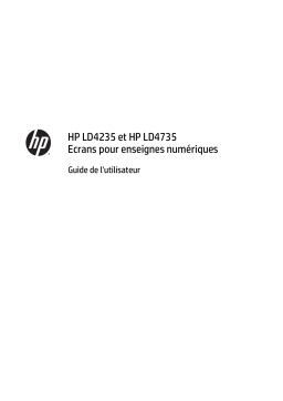 HP LD4235 41.92-inch LED Digital Signage Display Manuel utilisateur