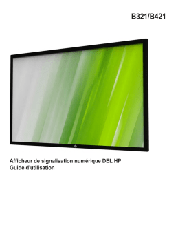 HP B321 31.5-inch LED Digital Signage Display Manuel utilisateur