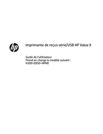HP Value Serial/USB Receipt Printer II Manuel utilisateur | Fixfr