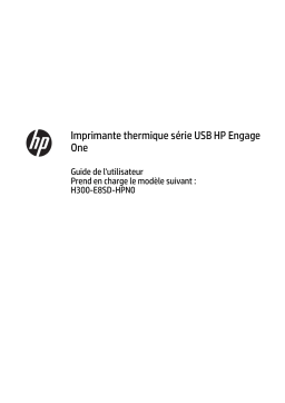 HP Engage One W Serial USB Thermal Printer Manuel utilisateur