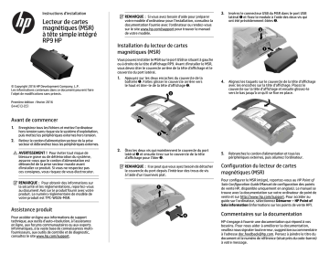 RP9 Integrated Single-Head MSR | Mode d'emploi | HP RP9 Integrated Finger Print Reader Manuel utilisateur | Fixfr