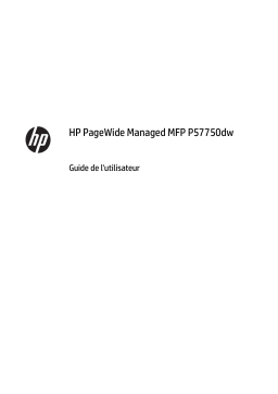 HP PageWide Managed P57750dw Multifunction Printer series Manuel utilisateur