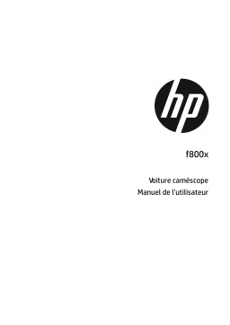 HP f800x Car Camcorder Manuel utilisateur