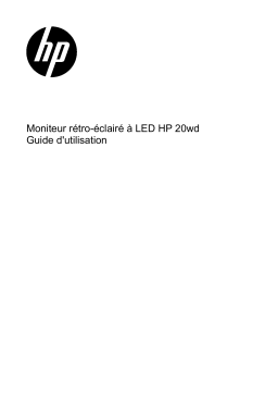 HP Value 19-inch Displays Manuel utilisateur