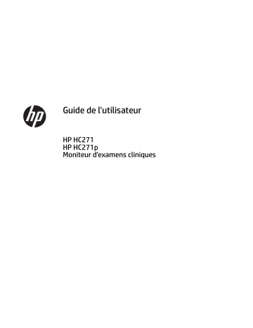 HC271 Stand | Healthcare Edition HC271 Clinical Review Monitor | HP Healthcare Edition HC271p Clinical Review Monitor Manuel utilisateur | Fixfr