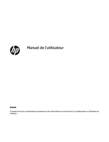 HP U28 4K HDR Monitor Manuel utilisateur | Fixfr