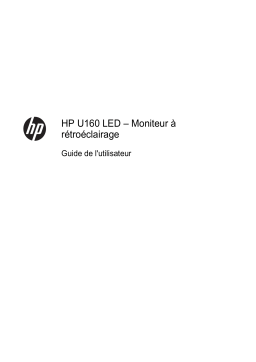 HP U160 15.6-inch LED Backlit Monitor Manuel utilisateur