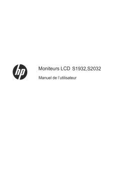 HP S1932 18.5-inch Widescreen LCD Monitor Manuel utilisateur