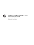 HP ZR2330w 23-inch IPS LED Backlit Monitor Manuel utilisateur