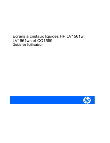 LV1561ws 15.6-inch Widescreen LCD Monitor | HP LV1561w 15.6-inch Widescreen LCD Monitor Manuel utilisateur | Fixfr