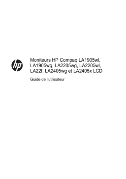 HP Compaq LA2405wg 24-inch Widescreen LCD Monitor Manuel utilisateur