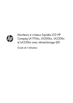 HP Compaq LA2206x 21.5 inch LED Backlit LCD Monitor Manuel utilisateur