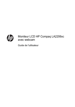 HP Compaq LA2206xc 21.5-inch Webcam LCD Monitor Manuel utilisateur