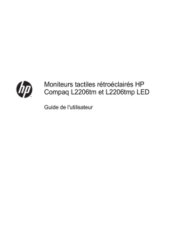 HP Compaq L2206tm 21.5-inch LED Backlit Touch Monitor Manuel utilisateur