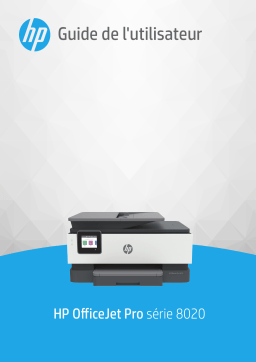 HP OfficeJet Pro 8020 All-in-One Printer series Manuel utilisateur