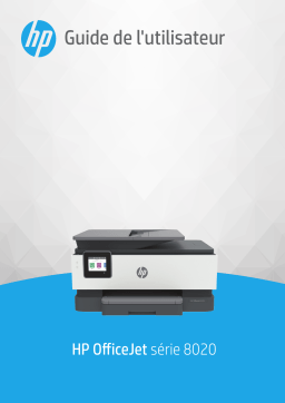 HP OfficeJet 8020 All-in-One Printer series Manuel utilisateur