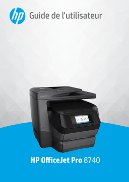 HP OfficeJet Pro 8740 All-in-One Printer series Manuel utilisateur