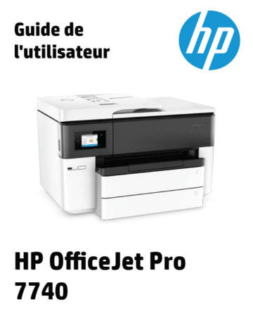 HP OfficeJet Pro 7740 Wide Format All-in-One Printer series Manuel utilisateur | Fixfr