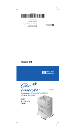 Manuel utilisateur | HP Color LaserJet 8550 Multifunction Printer series Guide de démarrage rapide | Fixfr